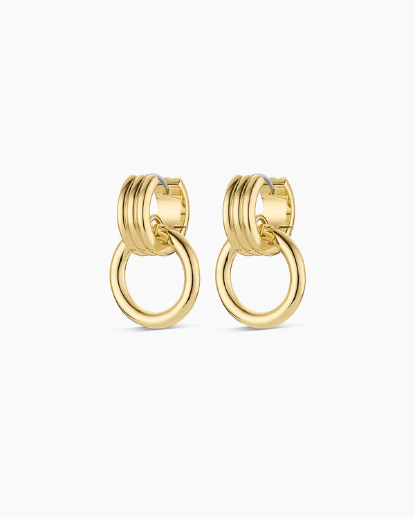 Melrose Drop Hoops || option::18K Gold Plated