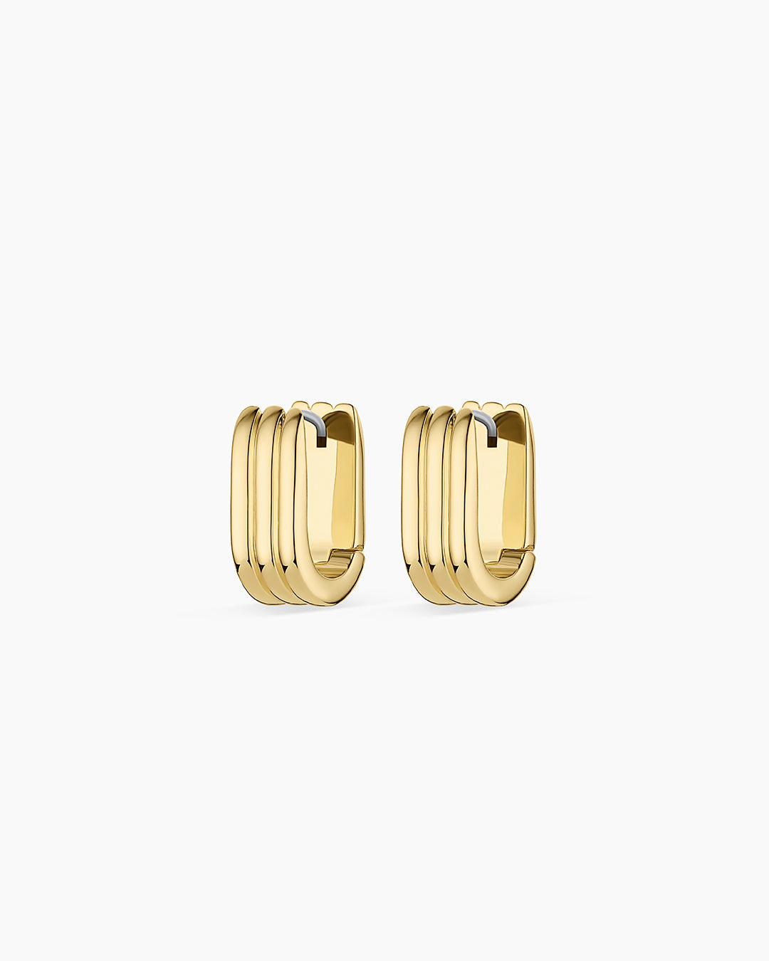 Melrose Link Huggies || option::18K Gold Plated