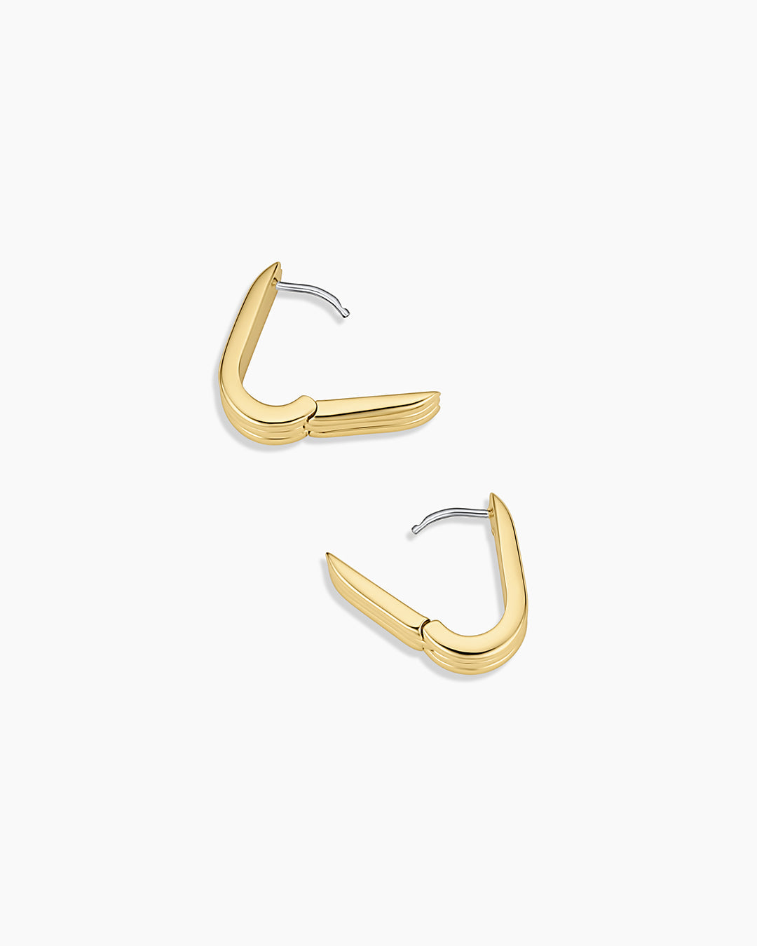 Melrose Link Huggies || option::18K Gold Plated
