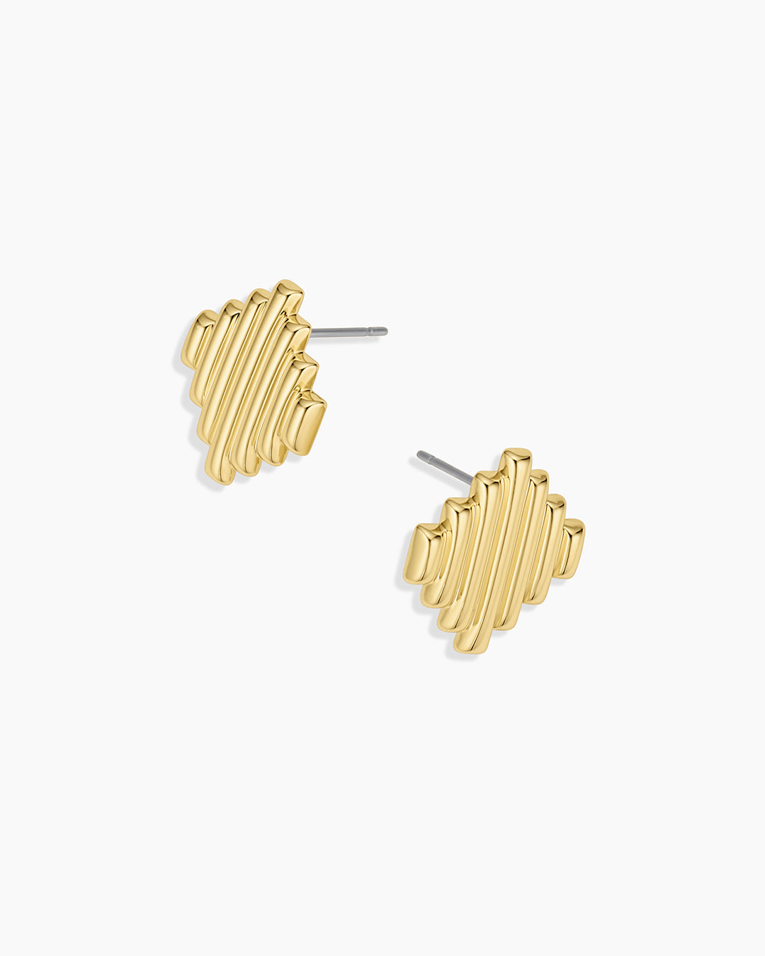 Melrose Stacked Studs || option::18K Gold Plated