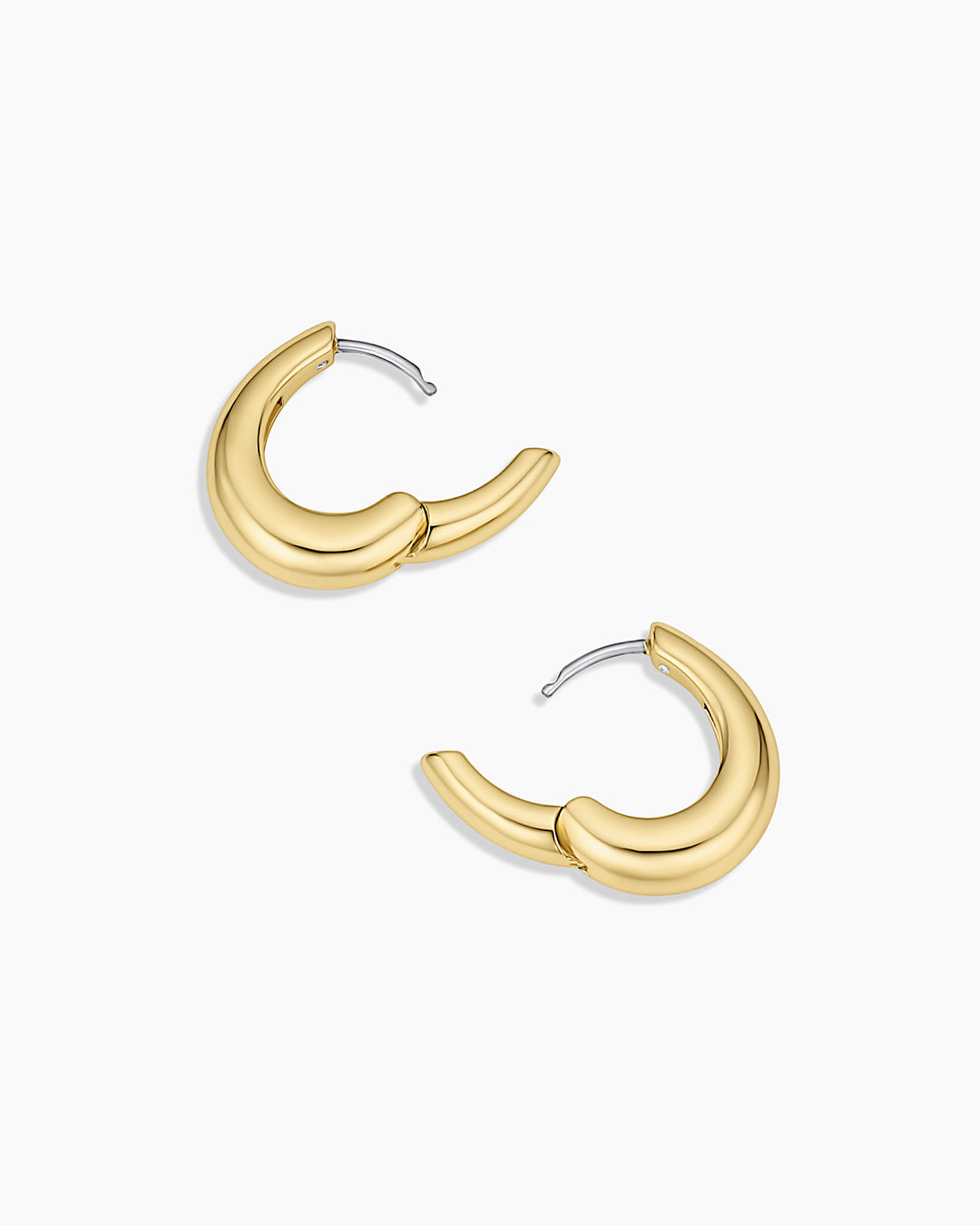 Lou Oval Huggies || option::18K Gold Plated