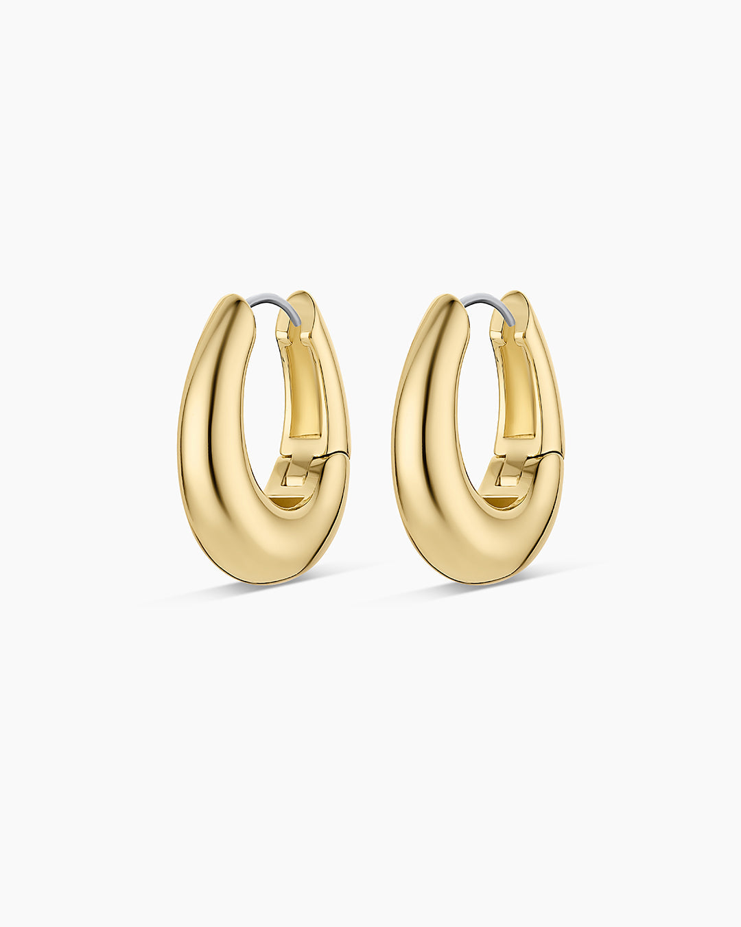 Lou Oval Hoops || option::18K Gold Plated