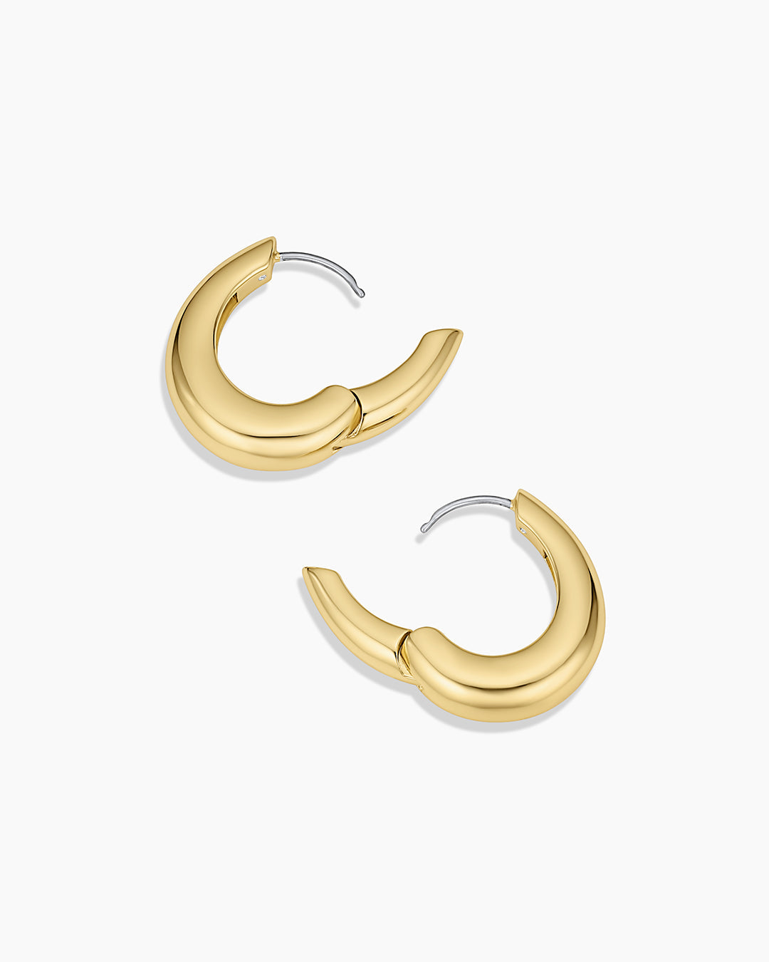 Lou Oval Hoops || option::18K Gold Plated