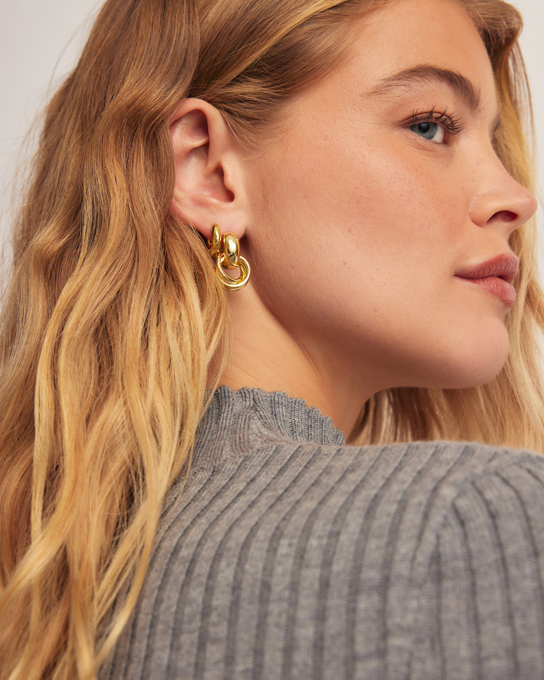 Lou Trio Earrings || option::18K Gold Plated