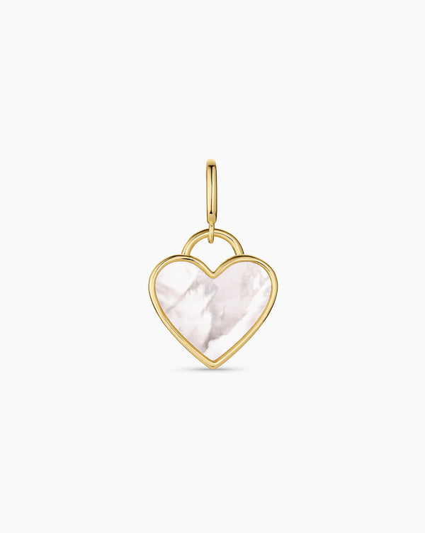 Melrose Heart Charm || option::18K Gold Plated