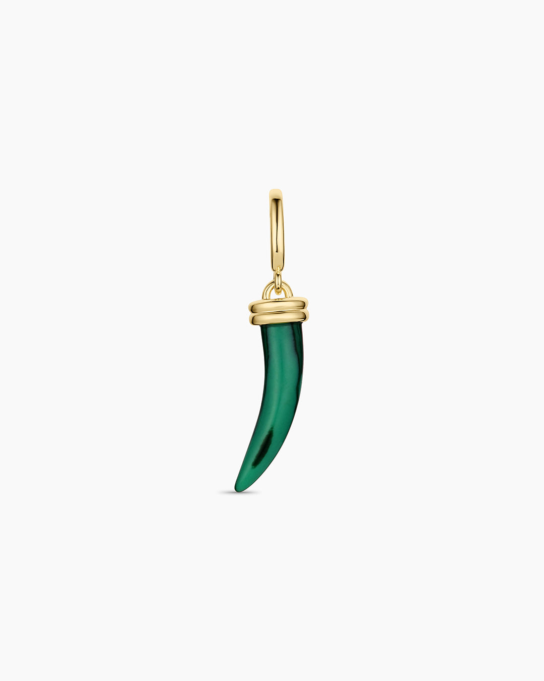 Malachite Tusk Charm || option::18K Gold Plated
