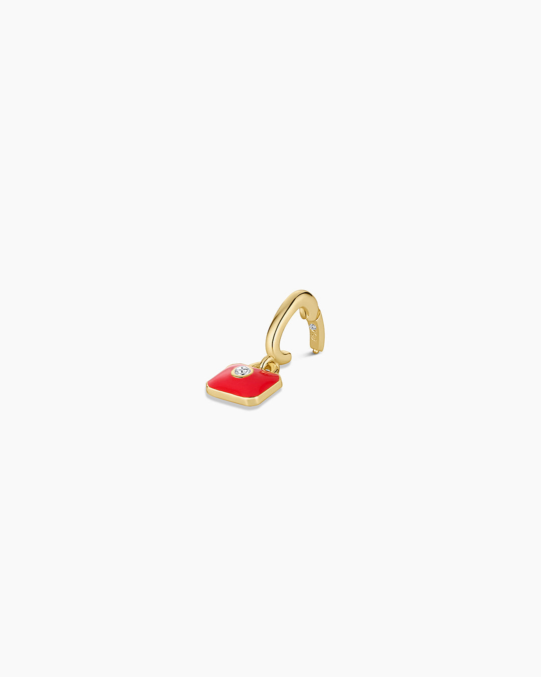 Petite Puff Charm || option::18K Gold Plated, Red