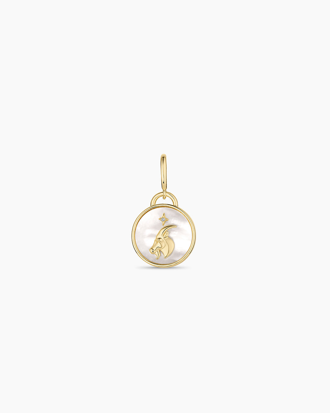  Vintage Zodiac Charm || option::18K Gold Plated, Capricorn