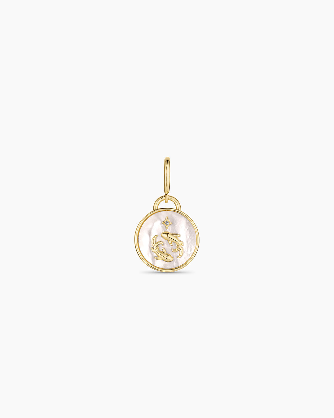  Vintage Zodiac Charm || option::18K Gold Plated, Pisces