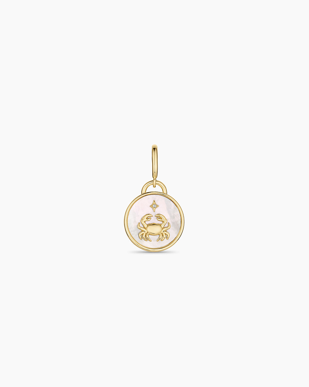  Vintage Zodiac Charm || option::18K Gold Plated, Cancer