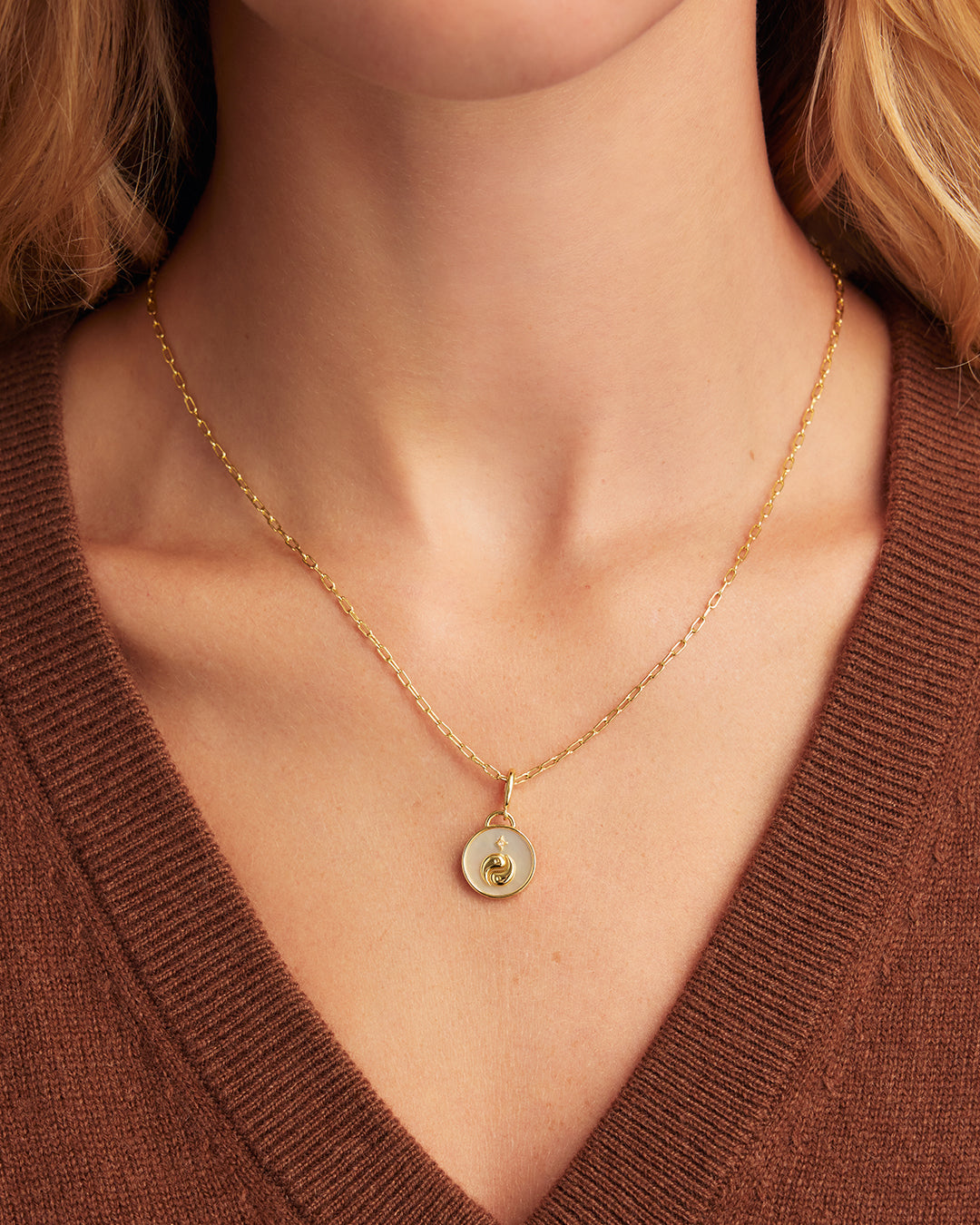 Vintage Zodiac Charm Necklace  || option::18K Gold Plated, Gemini