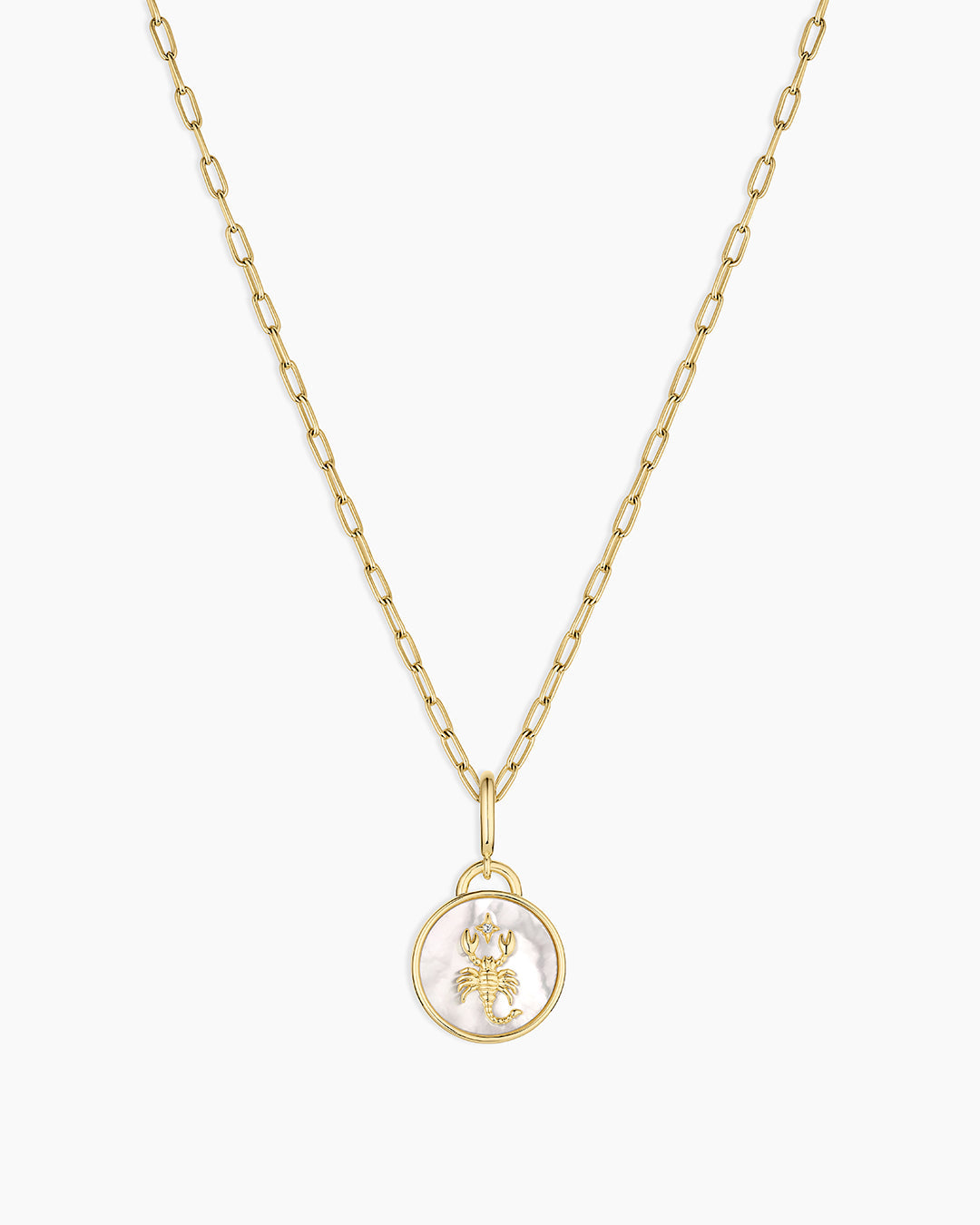 Vintage Zodiac Charm Necklace  || option::18K Gold Plated, Scorpio