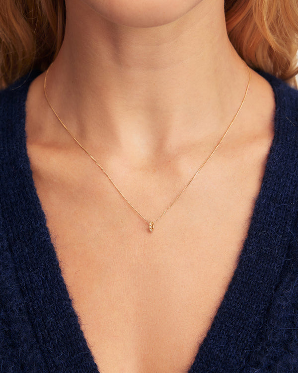 14K Gold Pearl Halo Charm || option::14K Solid Gold