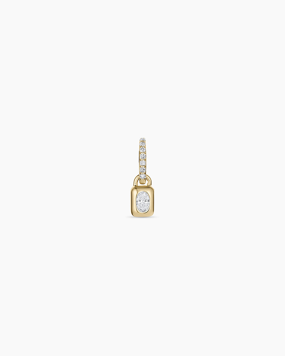 14K Lab Grown Diamond Petite Tag Charm || option::14K Solid Gold