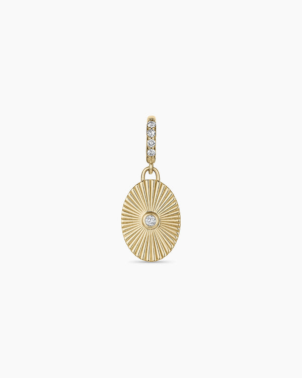 14K Diamond Golden Hour Charm || option::14K Solid Gold