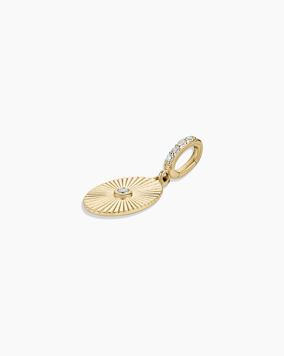 14K Diamond Golden Hour Charm || option::14K Solid Gold