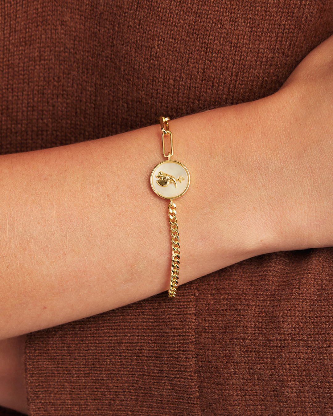 Vintage Zodiac Bracelet || option::18K Gold Plated, Capricorn