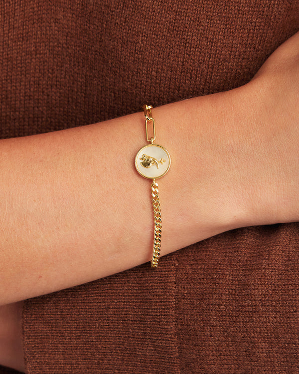 Vintage Zodiac Bracelet || option::18K Gold Plated, Capricorn