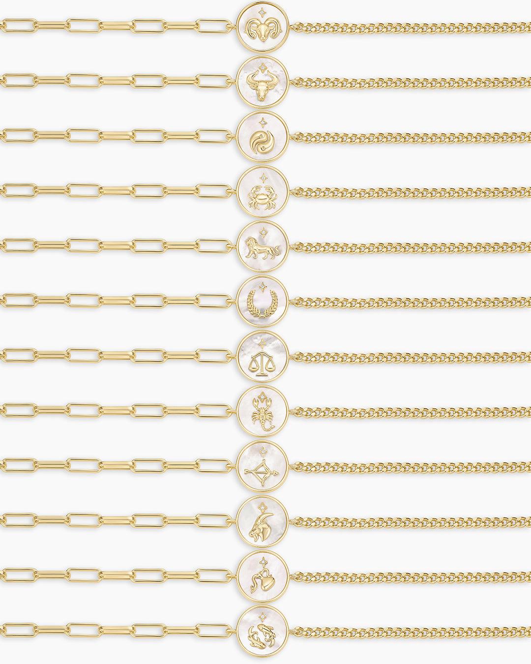 Vintage Zodiac Bracelet || option::18K Gold Plated, Capricorn