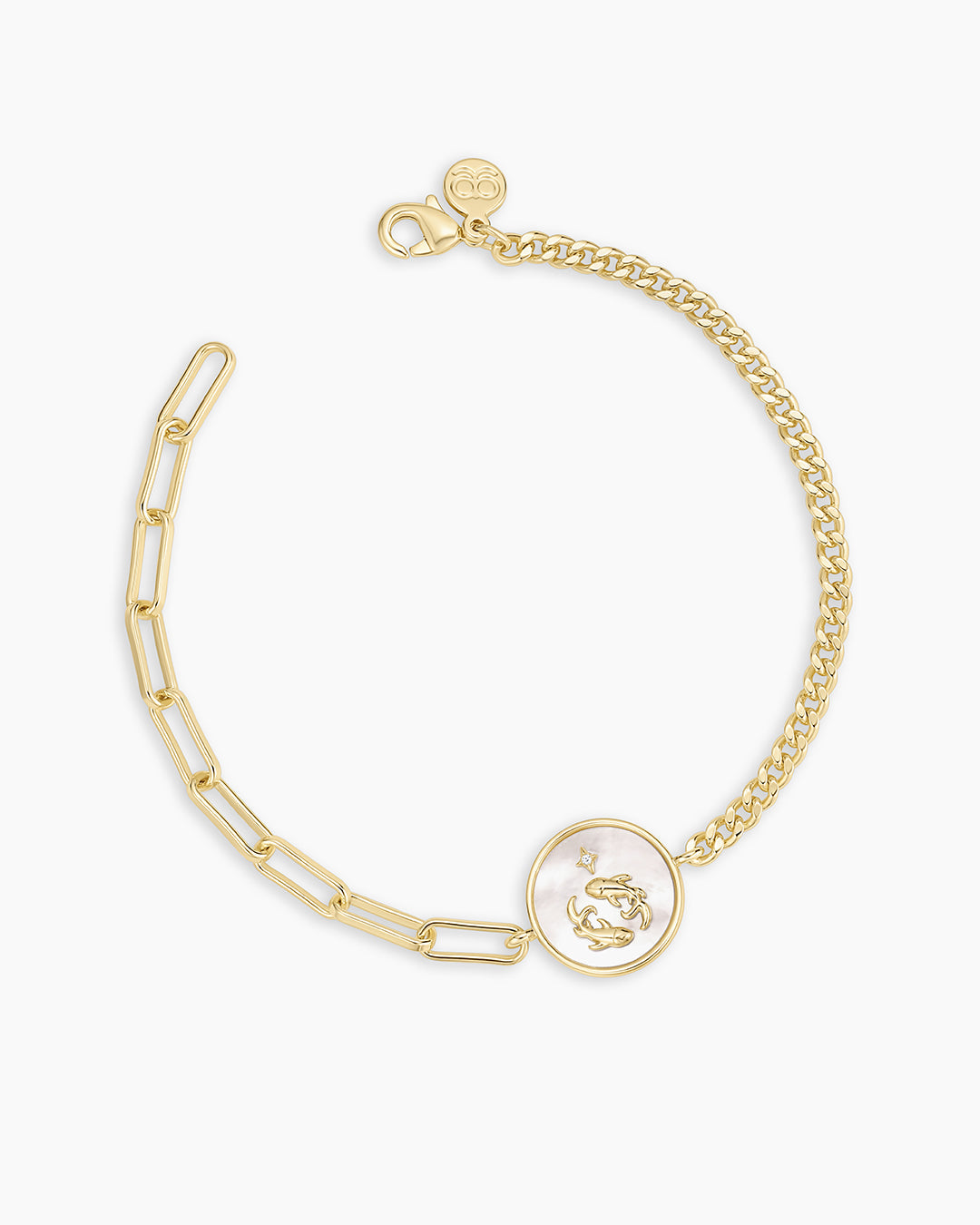 Vintage Zodiac Bracelet || option::18K Gold Plated, Pisces