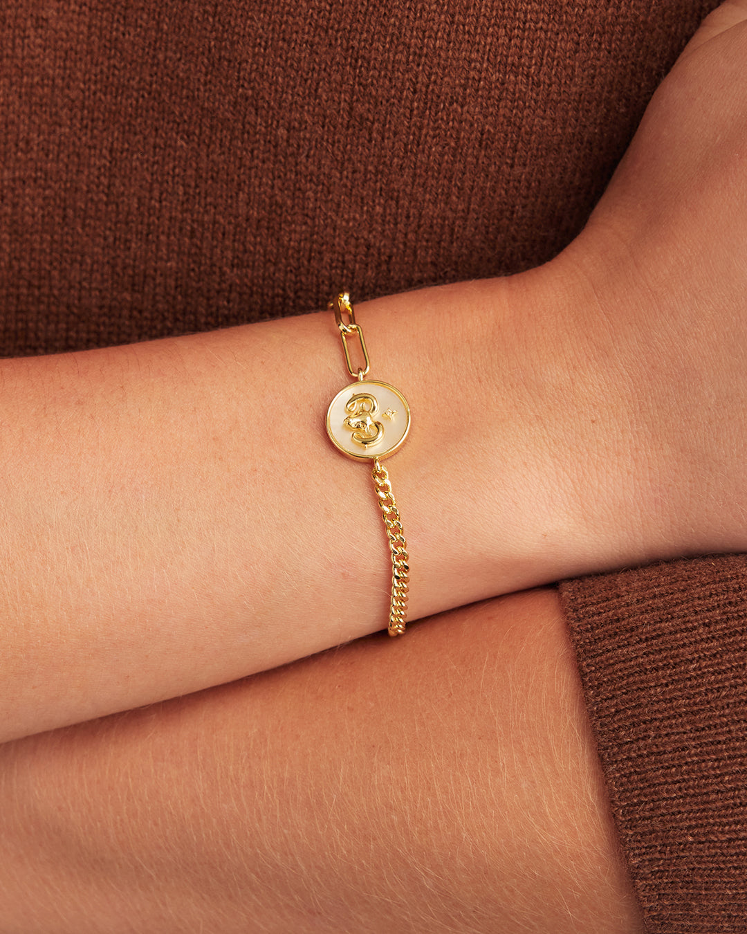 Vintage Zodiac Bracelet || option::18K Gold Plated, Aries