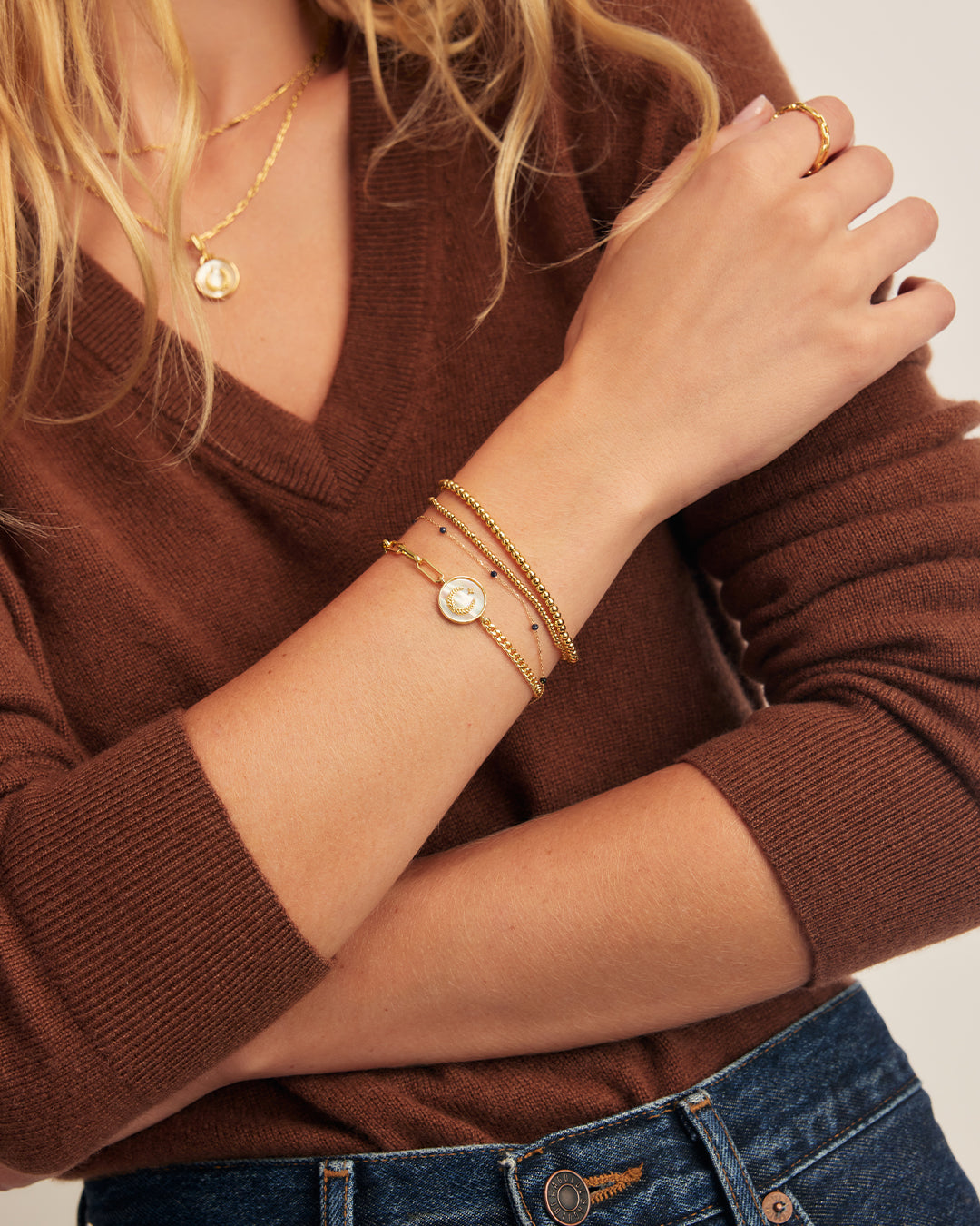 Vintage Zodiac Bracelet || option::18K Gold Plated, Virgo