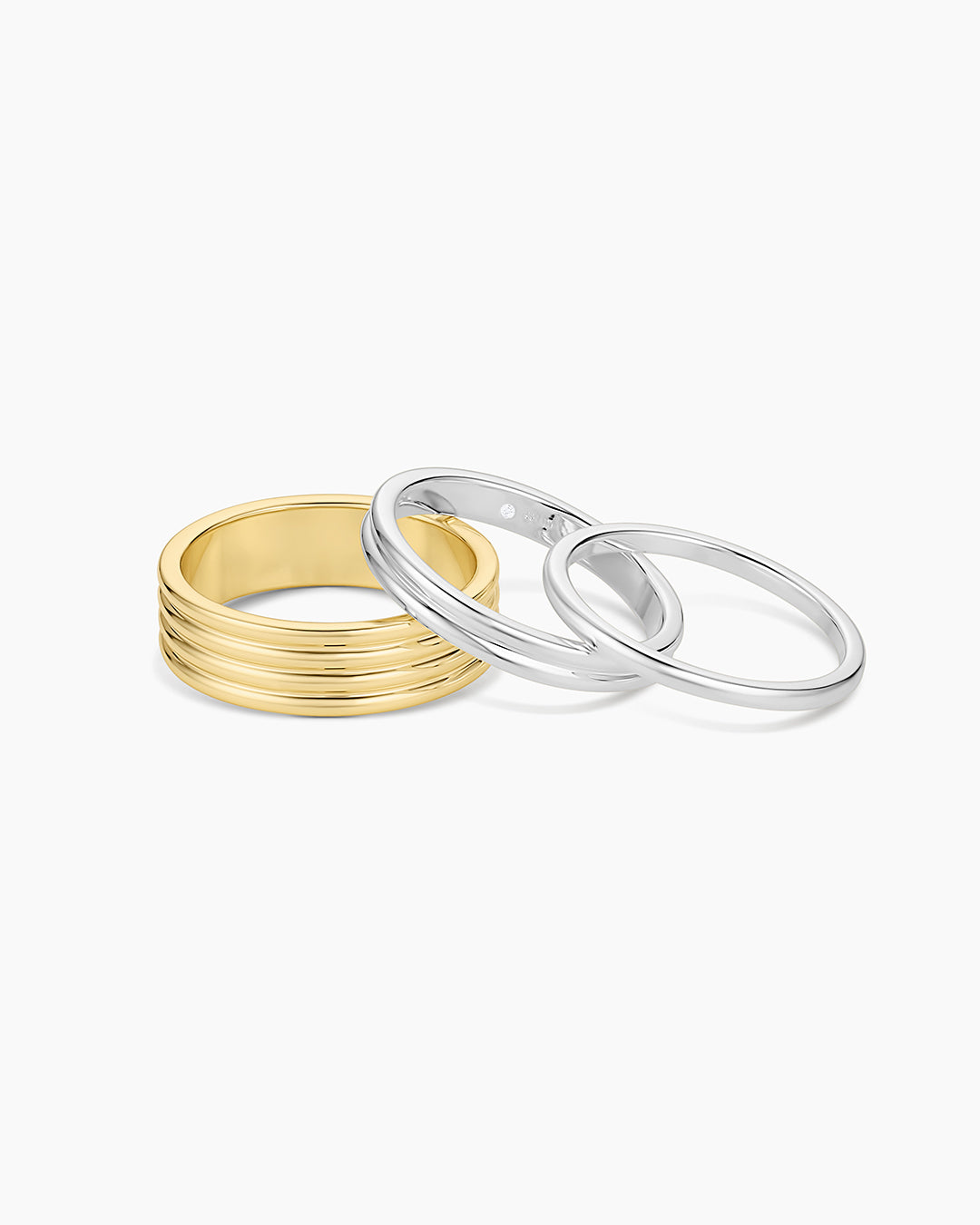 Melrose Mixed Ring Set || option::18K Gold & Silver Plated