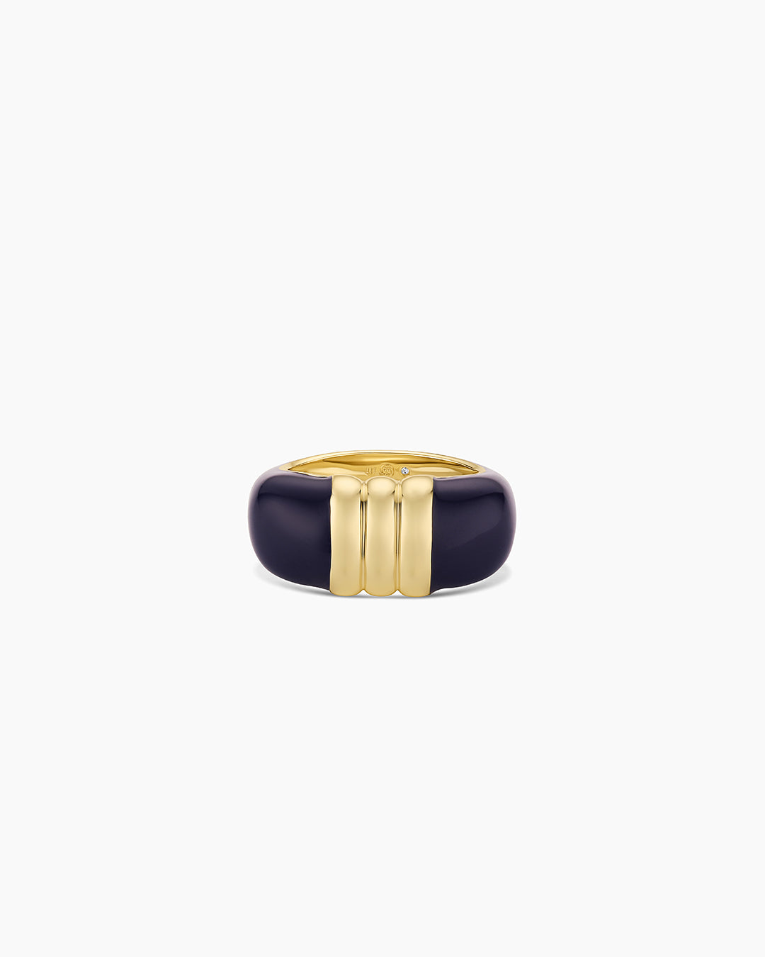 Melrose Statement Ring || option::18K Gold Plated, Navy