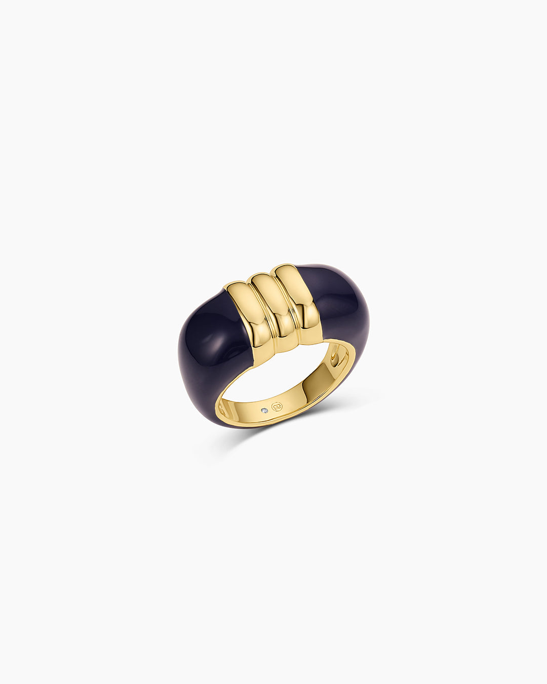 Melrose Statement Ring || option::18K Gold Plated, Navy