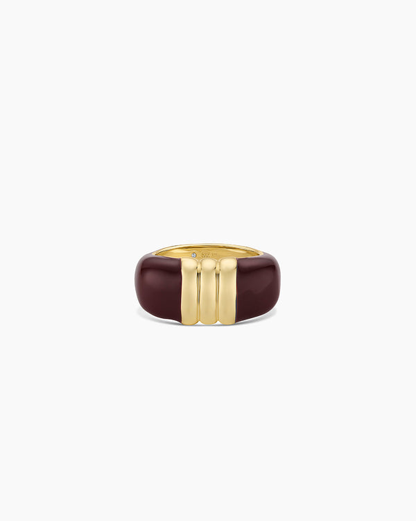 Melrose Statement Ring || option::18K Gold Plated, Burgundy