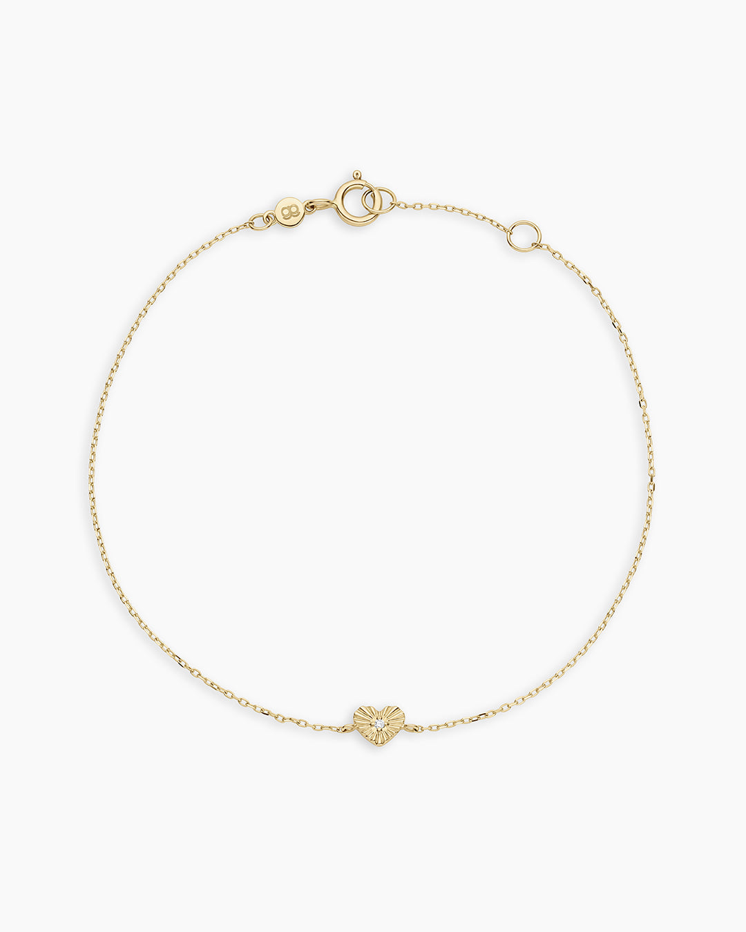 Diamond Vintage Heart Bracelet || option::14k Solid Gold