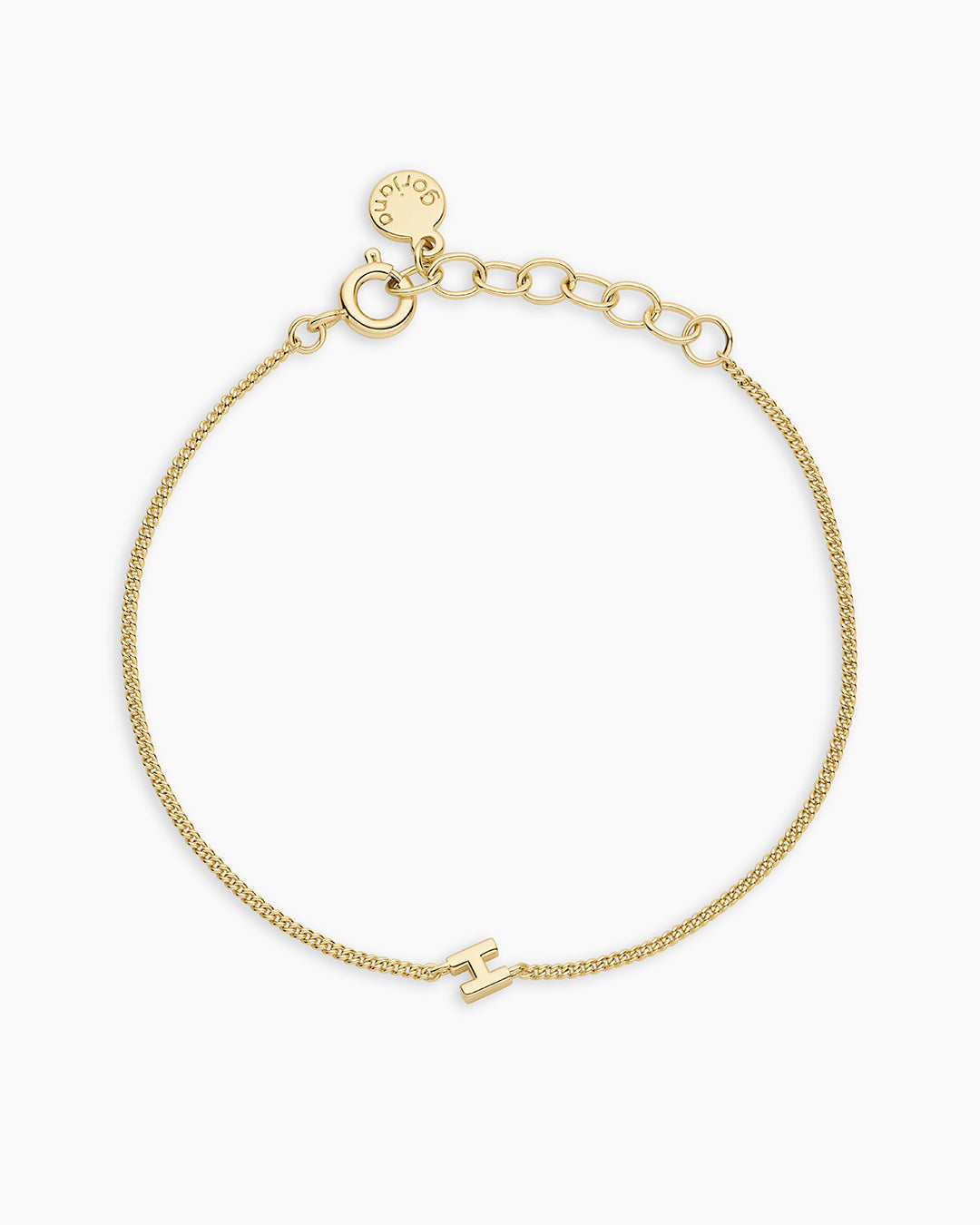 Wilder Mini Alphabet Bracelet || option::Gold Plated, H