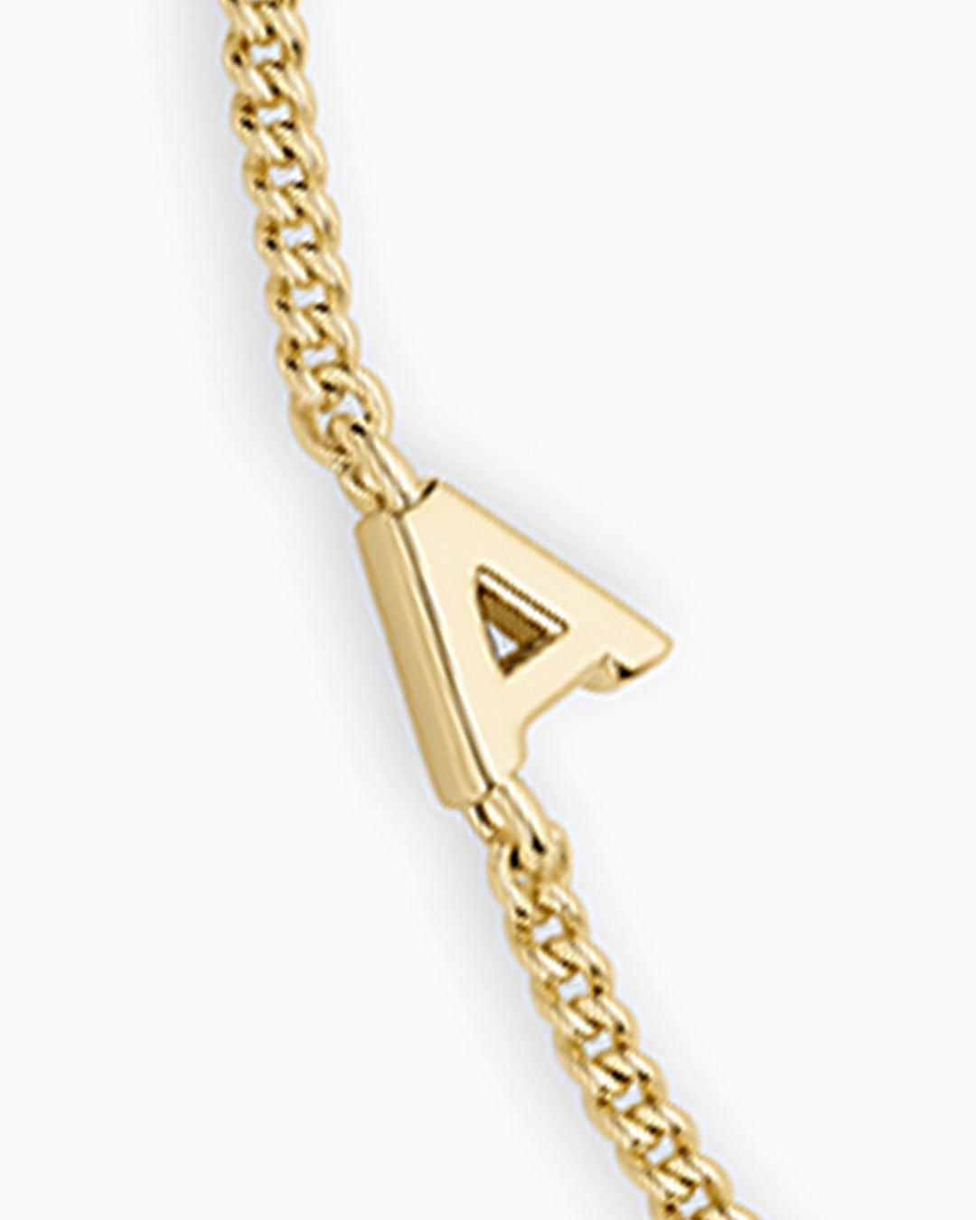 Wilder Mini Alphabet Bracelet || option::18k Gold Plated, A