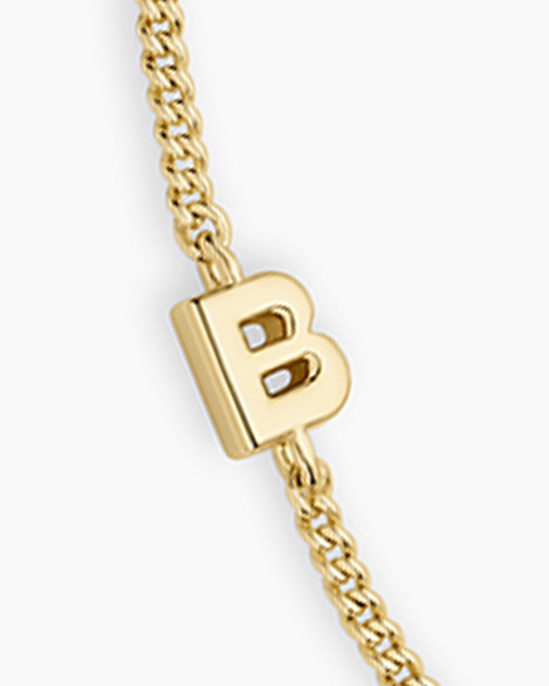 Wilder Mini Alphabet Bracelet || option::18k Gold Plated, B