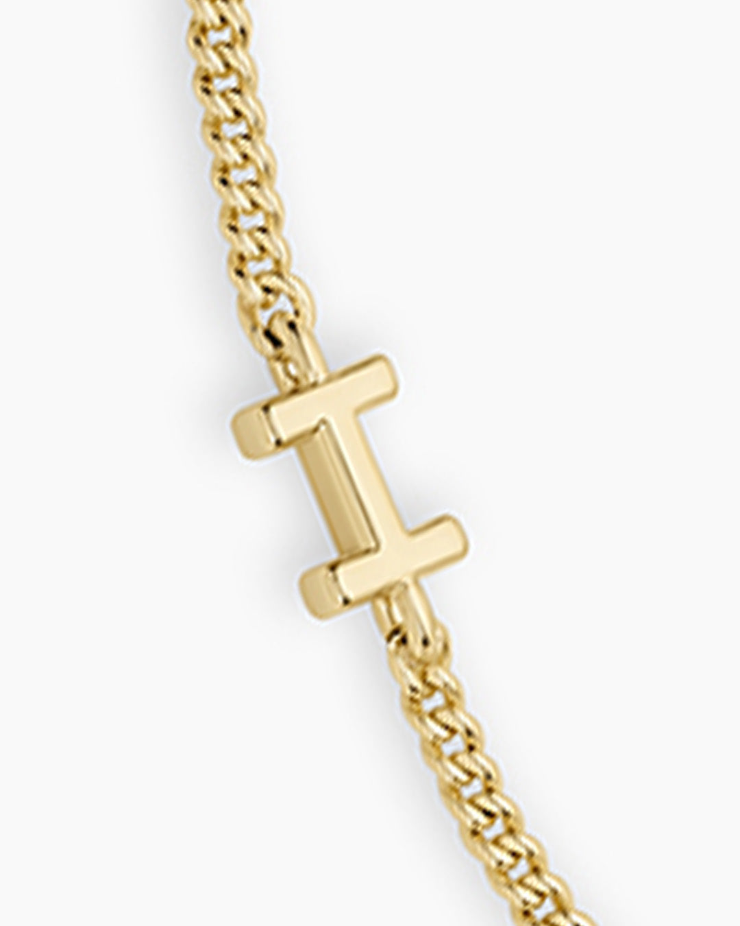 Wilder Mini Alphabet Bracelet || option::18k Gold Plated, I