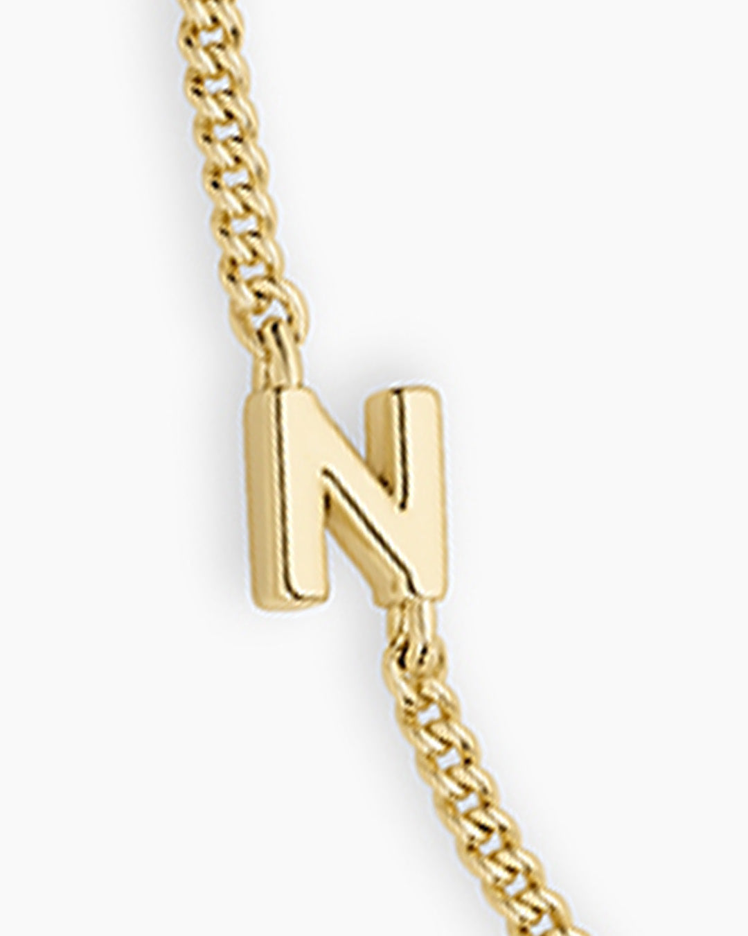 Wilder Mini Alphabet Bracelet || option::18k Gold Plated, N