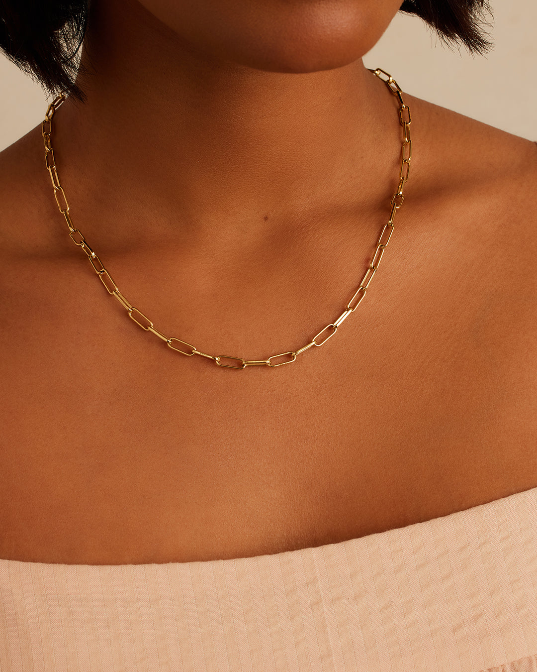 Parker Necklace Paperclip Necklace || option::18 in., 18k Gold Plated