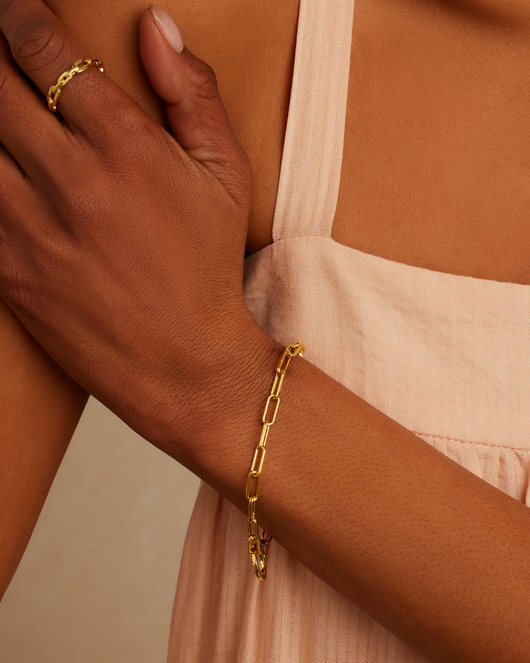 Parker Bracelet Chain link bracelet || option::18k Gold Plated