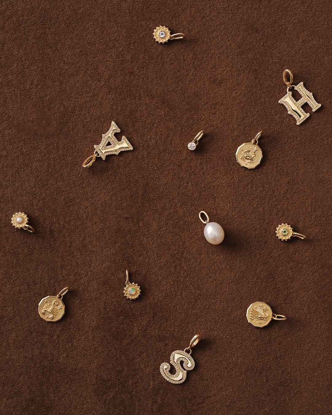 solid gold charms