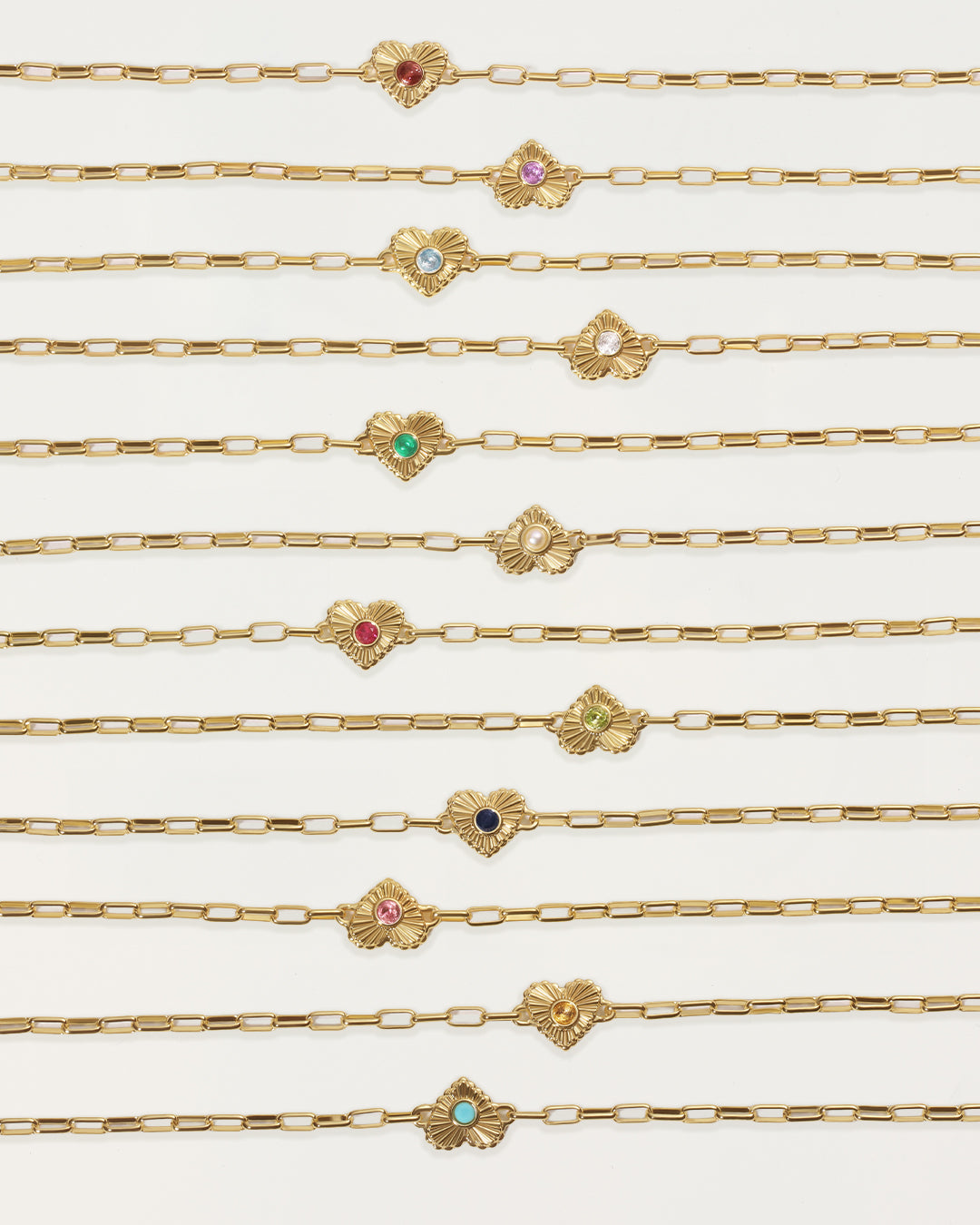 gold plated birthstone bracelets