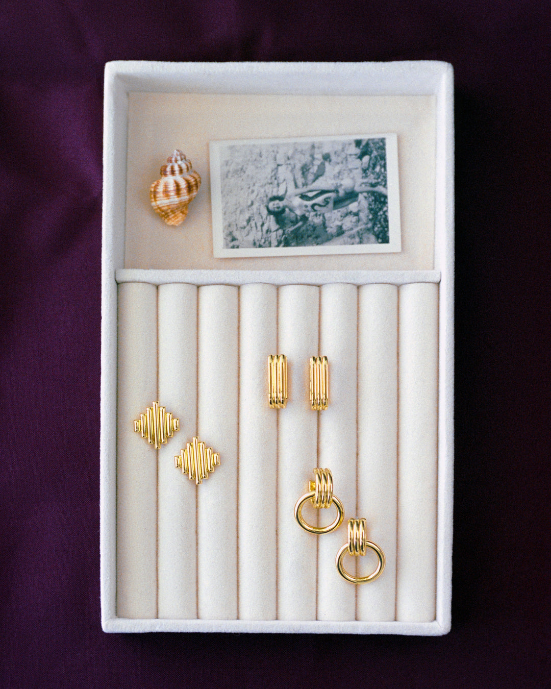 Melrose Drop Hoops || option::18K Gold Plated