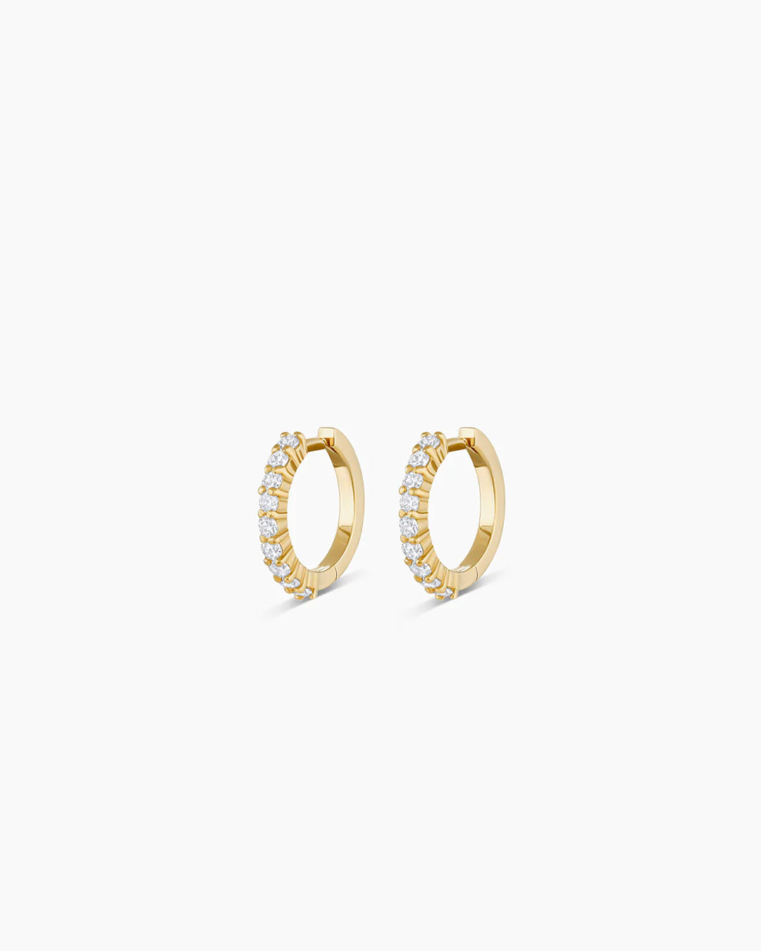Diamond Huggies || option::14k Solid Gold