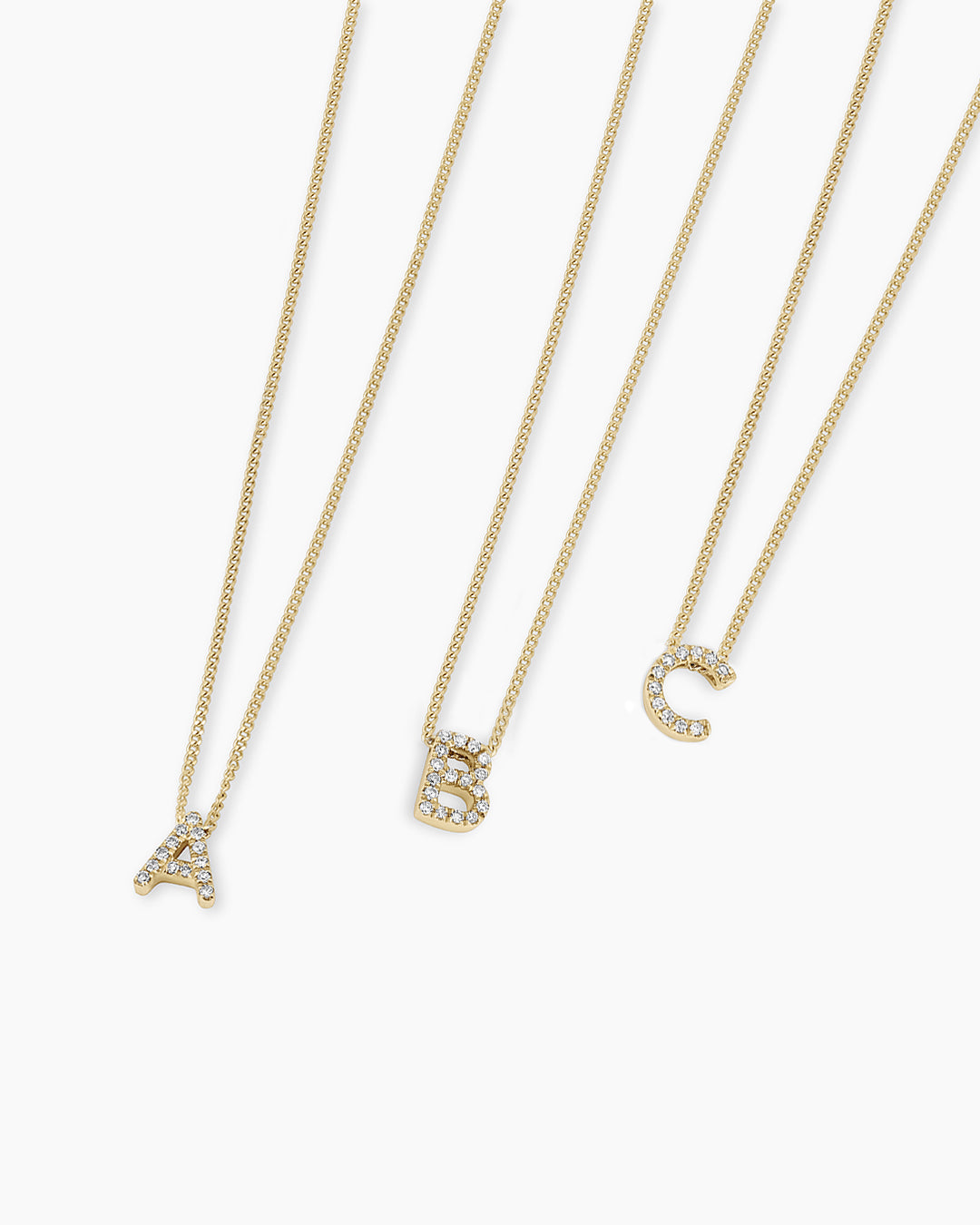 Diamond Alphabet Necklace