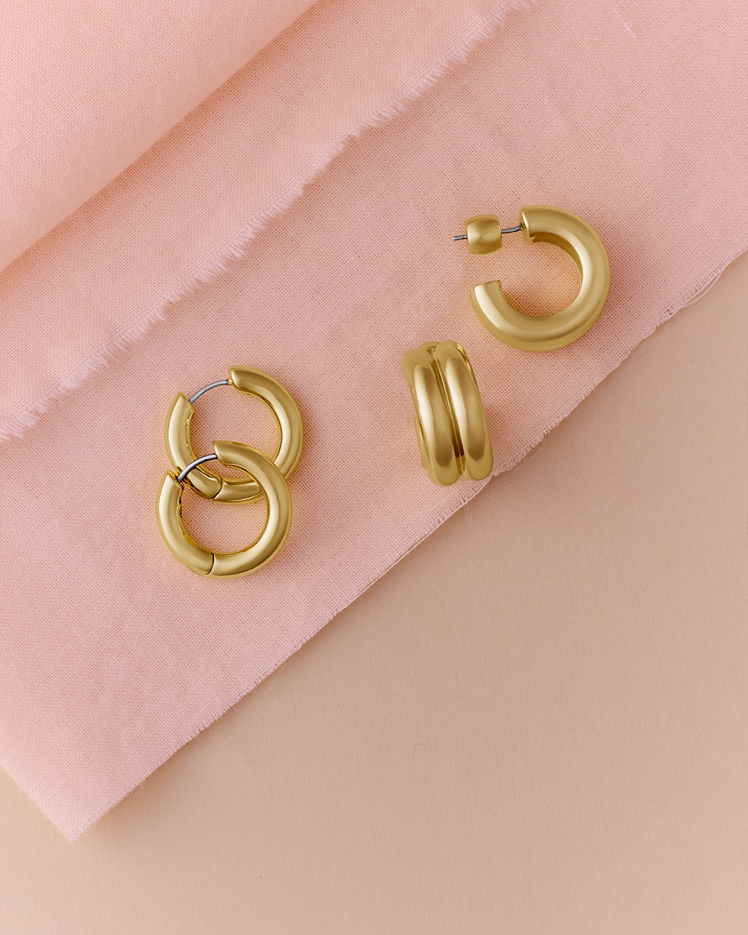 gold plated hoop earrings