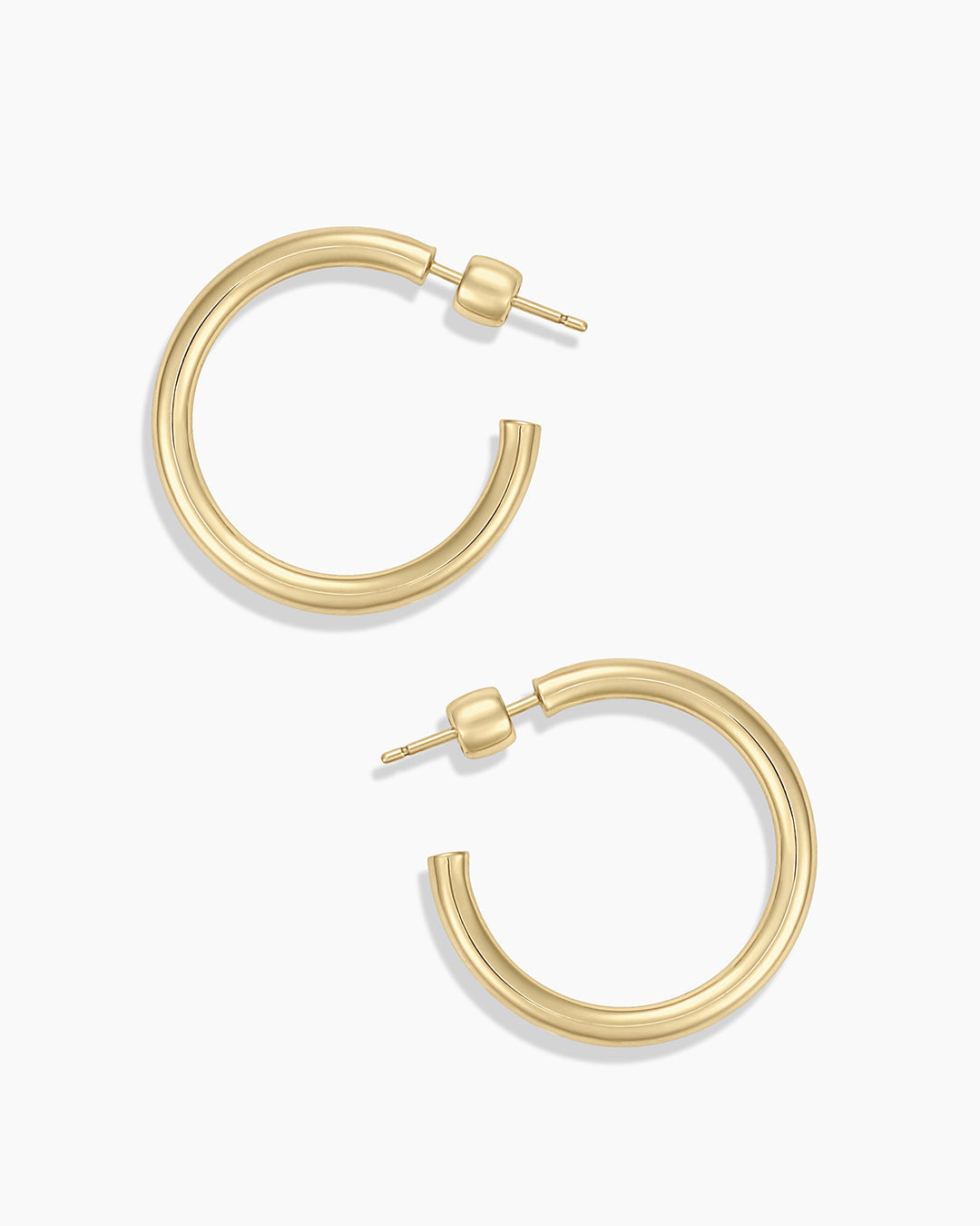 14k Gold Carter Hoops || option::14k Solid Gold, 25mm, Pair