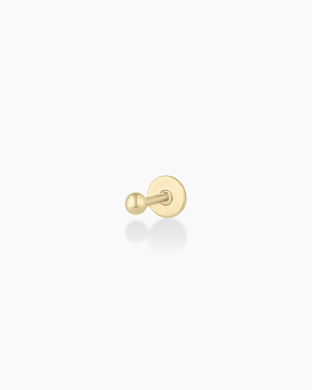 14k Gold Newport Threaded Flatback Studs || option::14k Solid Gold