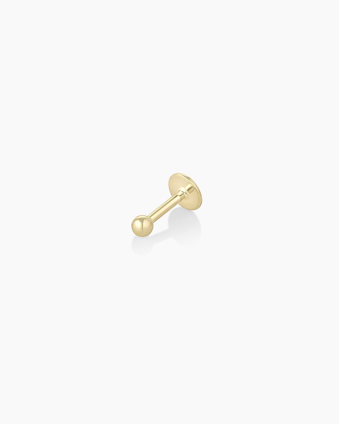 14k Gold Newport Threaded Flatback Studs || option::14k Solid Gold