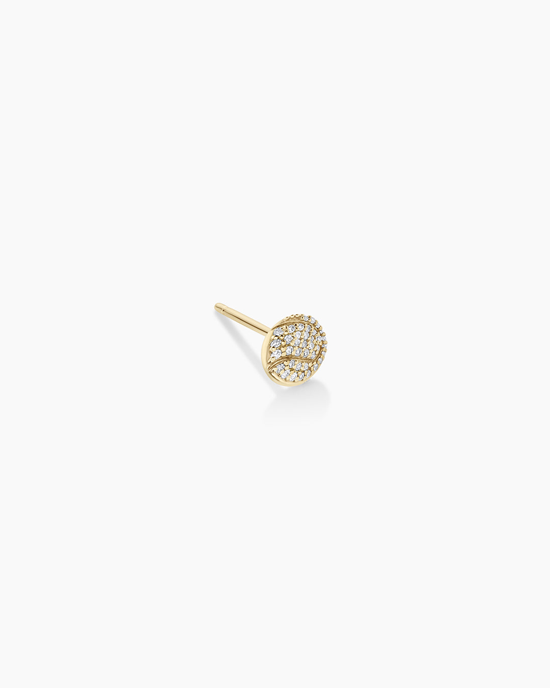 Diamond Ace Studs || option::14k Solid Gold, Single