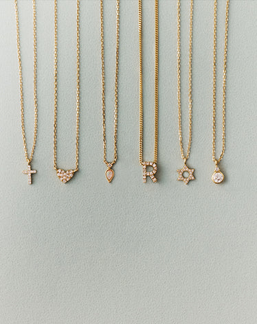 diamond charm necklaces