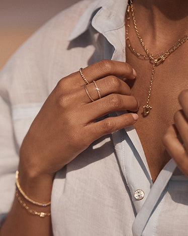 solid gold and diamond rings